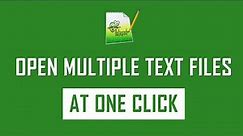 How to open multiple text files at one click?