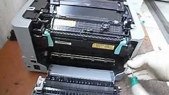 Samsung CLP-310/315/320/325: how to remove transfer-belt drum and fuser