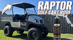How To Paint Golf Cart Roof With Raptor Liner | Color Match Bed Liner Paint Job