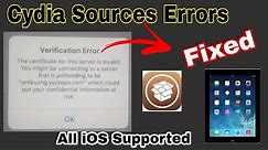 How to Fix Cydia Source Certificate invalid error Cydia Source error Cydia Error Solved Cydia Errors