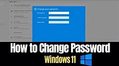 How to Change Password in Windows 11 | Change Lock Screen Password in Laptop Windows 11