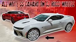 ALL WHITE SS CAMARO GETS A SET OF CJ_ON_32S RUCCI WHEELS 🔥