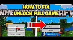 How to fix unlock full game Minecraft Windows 10