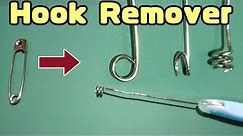 DIY Fishing : How to make Fishing Hook Remover. Fishing Hook Extractor. Safety pin. V120