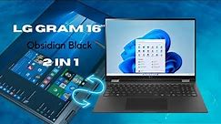LG Gram 16in Obsidian Black 2-in-1 Laptop - 16T90Q-K.ADB8U1