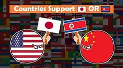 Countries that support Japan 🇯🇵 or North Korea 🇰🇵