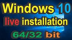 How to install windows 10 64/32 bit