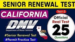 California DMV Senior Written Test | CA DMV Real Test Paper #californiadmvtest #dmvpracticetest2024