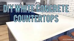 DIY white concrete countertops- kitchen update