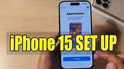 iPhone 15 SET UP Guide
