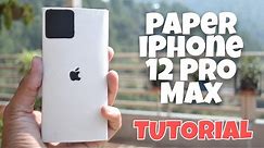 How to make IPHONE 12 PRO MAX with paper!!! [TUTORIAL] ORIGAMI NO GLUE!