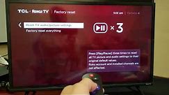 TCL Roku Smart TV : How to Factory Reset or Reset Only TV Audio/Picture Settings