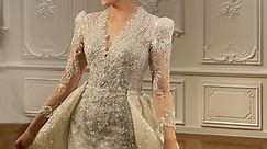 1071.0US $ 10% OFF|Princess V-neckline 2 In 1 Wedding Dress Real Sample Ns4540 - Wedding Dresses - AliExpress