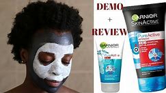 Multimasking with Garnier Pure Active 3 in 1 Face Mask | Wash | Scrub | Review | Laurina Machite