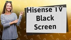 Why is my Hisense Roku TV screen black with sound but no picture?