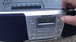 Sony CFD-S38 Portable CD Player AM/FM Clock Radio Cassette Player Recorder Boombox