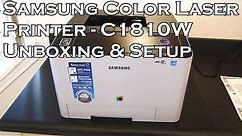 Samsung Color Laser Wireless Printer - Xpress C1810W - Unboxing and Setup