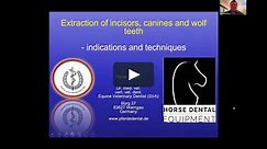 Webinar HDE - Extraction of Incisors, wolf teeth and canines: Indications and techniques - Tilman Simon