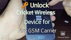 How to Unlock cricket wireless phone