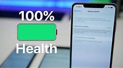 100 Percent iPhone Battery Health - How I do it