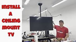 How to Install a Ceiling Mount TV in Your Man Cave!