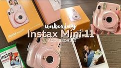 Fujifilm Instax Mini 11 (Blush Pink) unboxing + accessories 📸