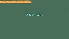 Forming smallest and greatest numbers
