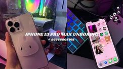 Unboxing Iphone 13 pro max + accessories | aesthetic | *256GB, SILVER EDITION*