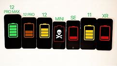 iPhone 12 vs iPhone 12 Pro Max vs 12 Pro vs 12 Mini vs SE vs 11 vs XR Battery Life DRAIN TEST