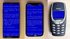 Windows error BSOD meme on 20 mobile devices