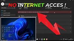 Network Connected But No Internet Access on Windows 11 Fix