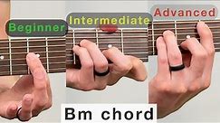 🎸 Easy B minor chord on guitar | How to play a Bm guitar chord easier | lesson tutorial tips easy