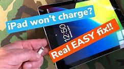 iPad not charging or Loose port? DIY. Real EASY fix !! Save your $$$ (iPhone too)