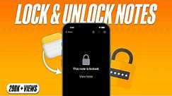 How to Lock or Unlock Notes on iPhone - Reset Forgotten Password