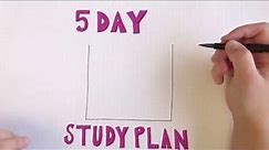 5 Day Study Plan