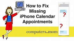How to Fix Missing iPhone Calendar Appointments - 5 minutes or less