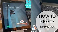 How to reset SAMSUNG tablet