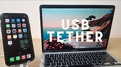 How To USB Tether iPhone and MacBook - Hotspot - M1