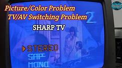 PICTURE AND COLOR PROBLEM, TV /AV SWITCHING PROBLEM / SHARP CRT TV SERVICE MODE (Tagalog)