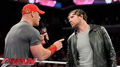 Dean Ambrose and John Cena have a heated war of words: Raw, Oct. 6, 2014