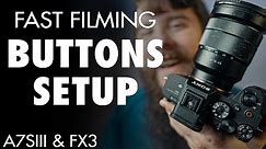 Custom Buttons Setup | Fast Filmmaking Settings For The Sony a7Siii & FX3 Part 2