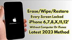 Erase iPhone ! Factory Reset iPhone ! Restore Screen Locked iPhone ! Unlock Forgot iPhone 6,7,8,X,11