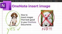 OneNote Quick Tips - NEVER insert images like this again