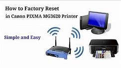 How to Factory Reset Canon PIXMA MG3620 Printer