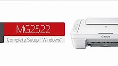 Canon PIXMA MG2522 - Initial Setup and Connection to a Windows® PC