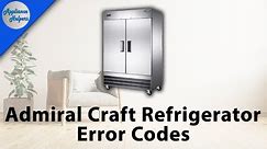 Admiral Craft Refrigerator Error Codes