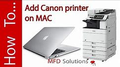 Install printer Canon iR ADVANCE on MAC - MFD Solutions