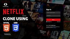 Netflix Sign In Page Clone Using HTML CSS | HTML CSS Project