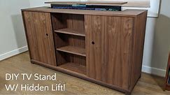 DIY TV Stand W/ HIDDEN TV LIFT! | Nathan Builds