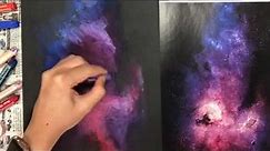 Creating Galaxy with Oil Pastels